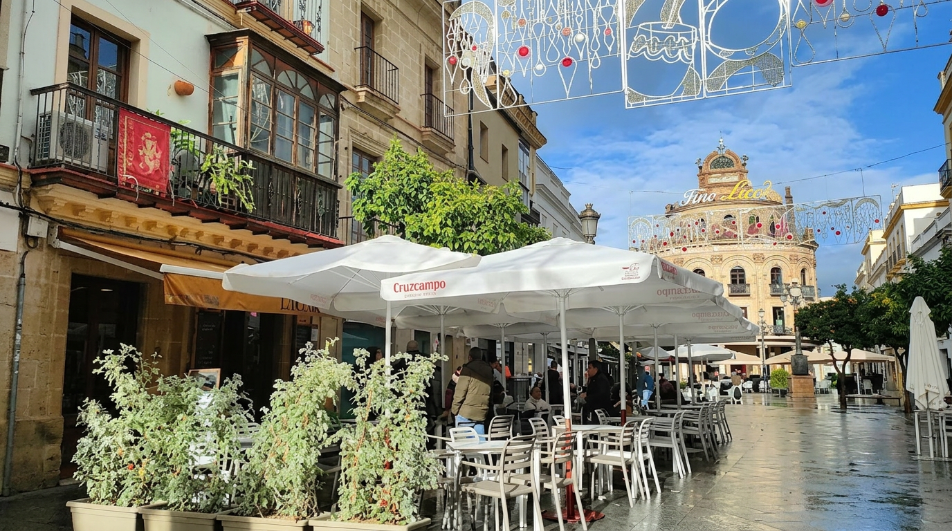 Terraza de Talabar en el centro de Jerez